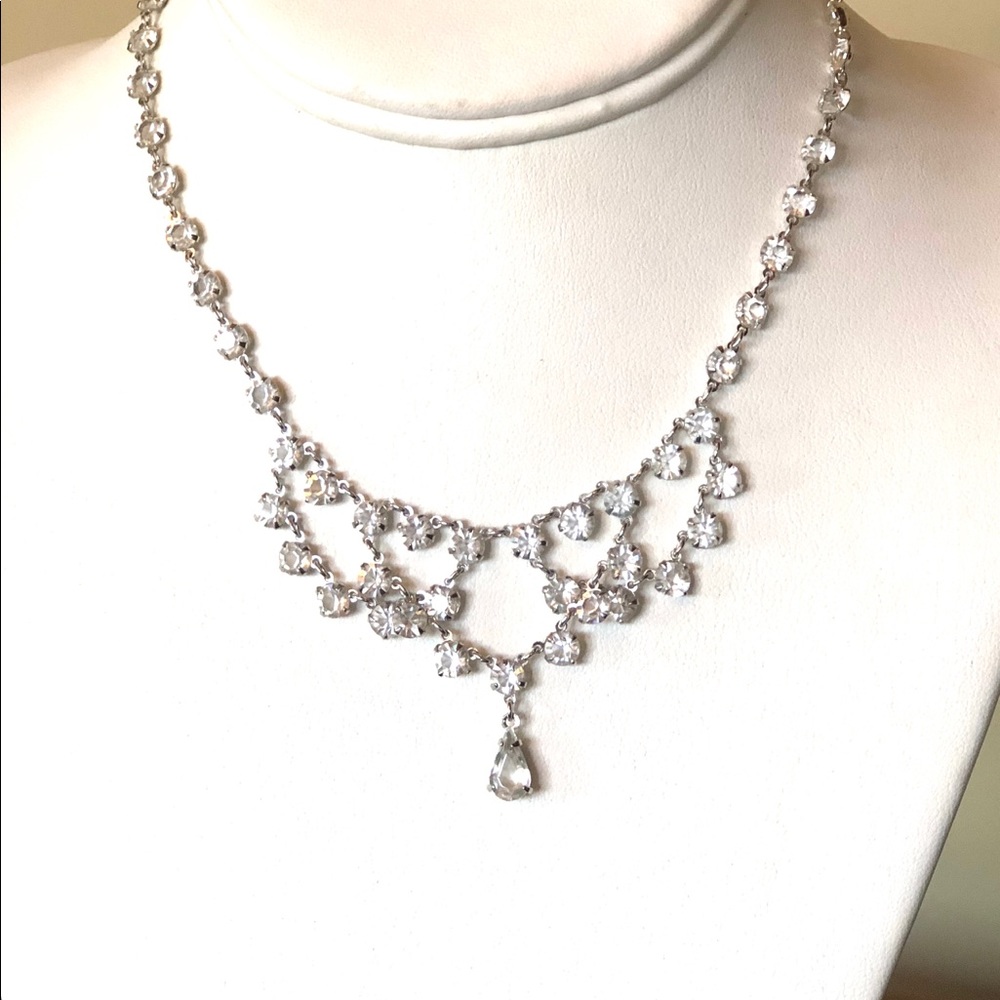 Brilliant Art Deco Vintage Crystal Necklace